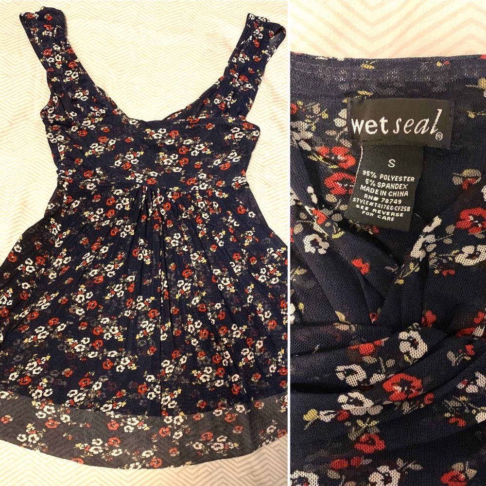 Wet Seal size small flowery tops